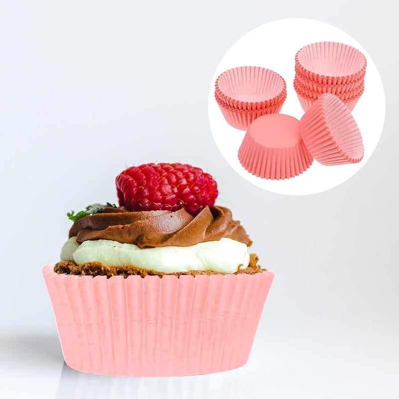 Pink Baking Liners 200pcs Non Stick Food Grade Cupcake Muffin Paper Cups - Image 4